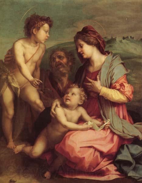 Andrea del Sarto Holy Family with john the Baptist Norge oil painting art
